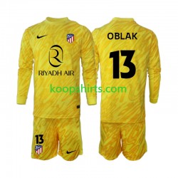 Atlético Madrid Doelman Derde Tenue Kinder Voetbalshirts Jan Oblak 13 2024-2025 Lange Mouwen