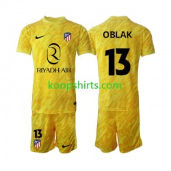 Atlético Madrid Doelman Derde Tenue Kinder Voetbalshirts Jan Oblak 13 2024-2025 Korte Mouwen