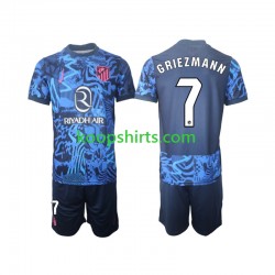 Atlético Madrid Derde Tenue Kinder Voetbalshirts Griezmann 7 2024-2025 Korte Mouwen