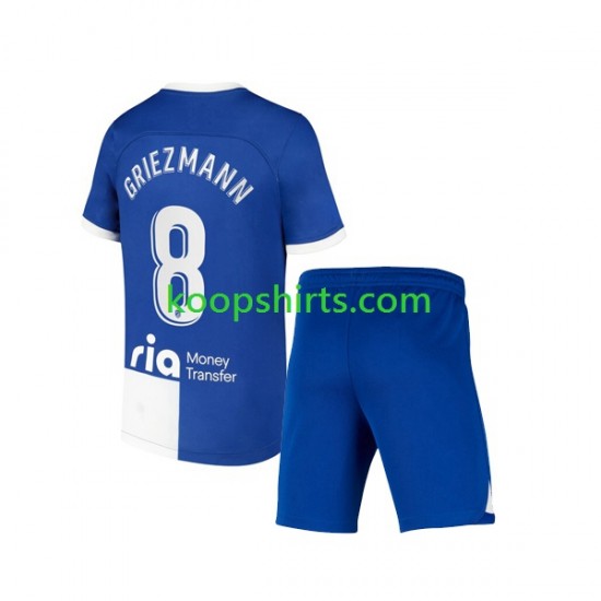 Atlético Madrid Thuis Tenue Kinder Voetbalshirts Griezmann 8 120 Anniversary 2022-2023 Korte Mouwen Atlético Madrid Thuis Tenue Kinder Voetbalshirts Griezmann 8 120 Anniversary 2022-2023 Korte Mouwen
