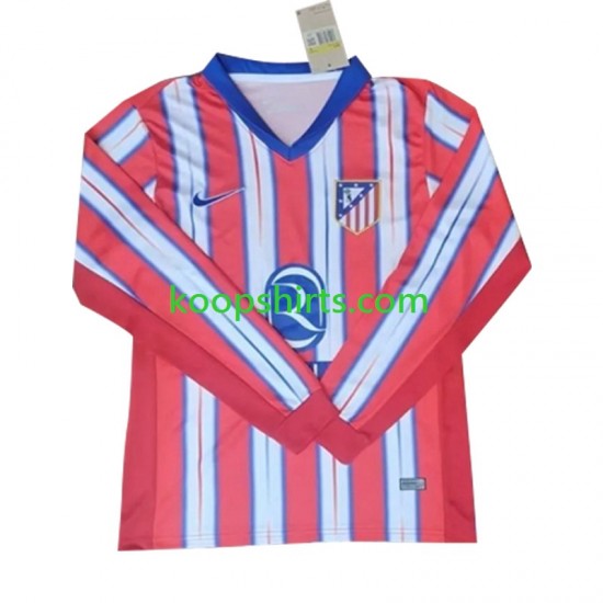 Atlético Madrid Thuis Tenue Heren Voetbalshirts 2024-2025 Lange Mouwen Atlético Madrid Thuis Tenue Heren Voetbalshirts 2024-2025 Lange Mouwen