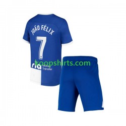 Atlético Madrid Thuis Tenue Kinder Voetbalshirts Joao Felix 7 120 Anniversary 2022-2023 Korte Mouwen
