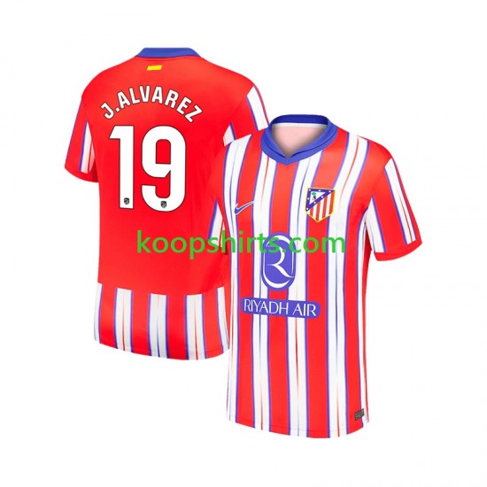 Atlético Madrid Thuis Tenue Heren Voetbalshirts Julian Alvarez 19 2024-2025 Korte Mouwen Atlético Madrid Thuis Tenue Heren Voetbalshirts Julian Alvarez 19 2024-2025 Korte Mouwen