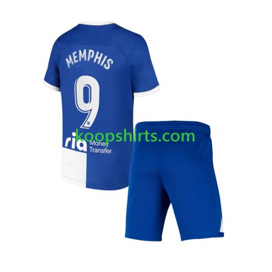 Atlético Madrid Thuis Tenue Kinder Voetbalshirts Memphis 9 120 Anniversary 2022-2023 Korte Mouwen Atlético Madrid Thuis Tenue Kinder Voetbalshirts Memphis 9 120 Anniversary 2022-2023 Korte Mouwen