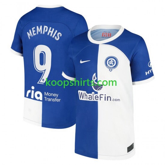 Atlético Madrid Thuis Tenue Heren Voetbalshirts Memphis 9 120 Anniversary 2022-2023 Korte Mouwen Atlético Madrid Thuis Tenue Heren Voetbalshirts Memphis 9 120 Anniversary 2022-2023 Korte Mouwen