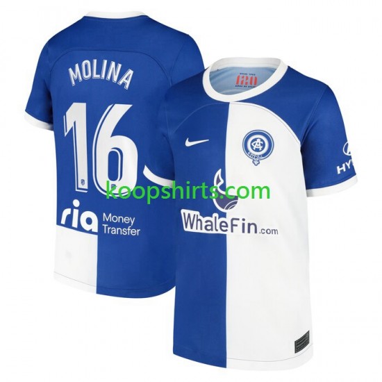 Atlético Madrid Thuis Tenue Heren Voetbalshirts Molina 16 120 Anniversary 2022-2023 Korte Mouwen Atlético Madrid Thuis Tenue Heren Voetbalshirts Molina 16 120 Anniversary 2022-2023 Korte Mouwen