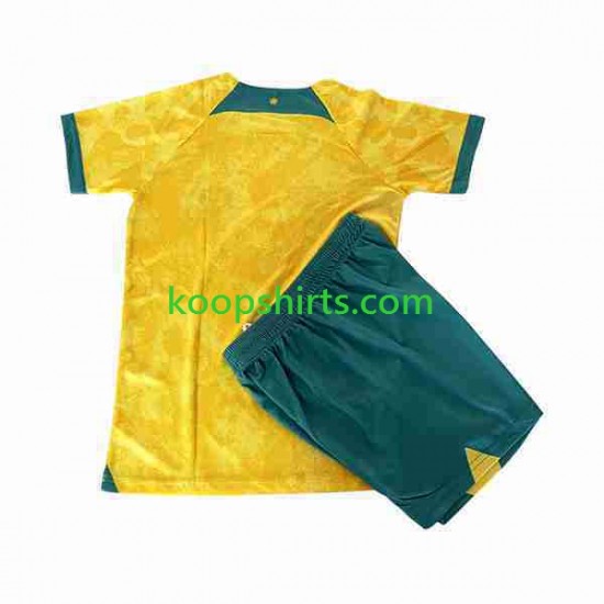 Australië Thuis Tenue Kinder Voetbalshirts 2022 Korte Mouwen