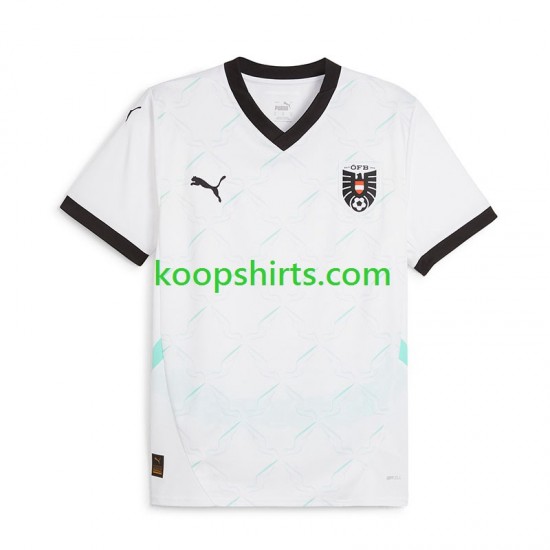 EK 2024 Oostenrijk Uit Tenue Heren Voetbalshirts Korte Mouwen