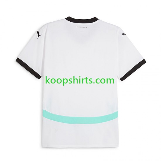 EK 2024 Oostenrijk Uit Tenue Heren Voetbalshirts Korte Mouwen