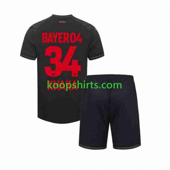 Bayer 04 Leverkusen Thuis Tenue Kinder Voetbalshirts Granit Xhaka 34 2023-2024 Korte Mouwen Bayer 04 Leverkusen Thuis Tenue Kinder Voetbalshirts Granit Xhaka 34 2023-2024 Korte Mouwen