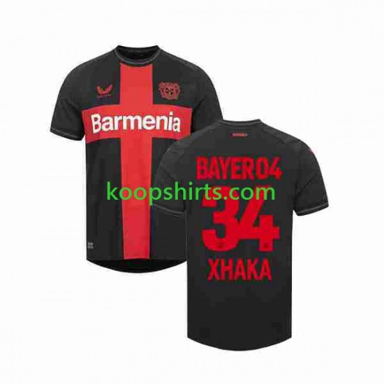 Bayer 04 Leverkusen Thuis Tenue Heren Voetbalshirts Granit Xhaka 34 2023-2024 Korte Mouwen Bayer 04 Leverkusen Thuis Tenue Heren Voetbalshirts Granit Xhaka 34 2023-2024 Korte Mouwen