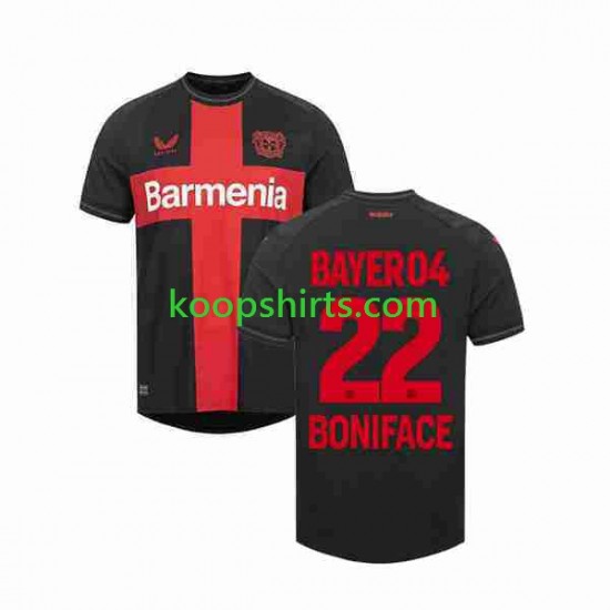 Bayer 04 Leverkusen Thuis Tenue Heren Voetbalshirts Victor Boniface 22 2023-2024 Korte Mouwen Bayer 04 Leverkusen Thuis Tenue Heren Voetbalshirts Victor Boniface 22 2023-2024 Korte Mouwen