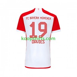 FC Bayern München Thuis Tenue Heren Voetbalshirts Alphonso Davies 19 2023-2024 Korte Mouwen