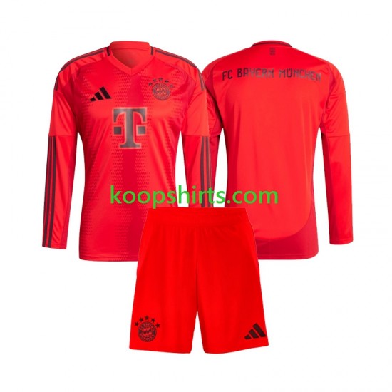FC Bayern München Thuis Tenue Kinder Voetbalshirts 2024-2025 Lange Mouwen FC Bayern München Thuis Tenue Kinder Voetbalshirts 2024-2025 Lange Mouwen