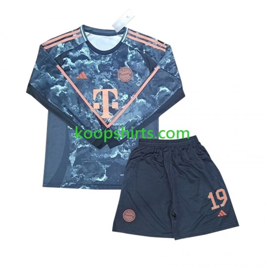 FC Bayern München Uit Tenue Kinder Voetbalshirts Davies 19 2024-2025 Lange Mouwen