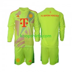 FC Bayern München Doelman Thuis Tenue Kinder Voetbalshirts 2024-2025 Lange Mouwen