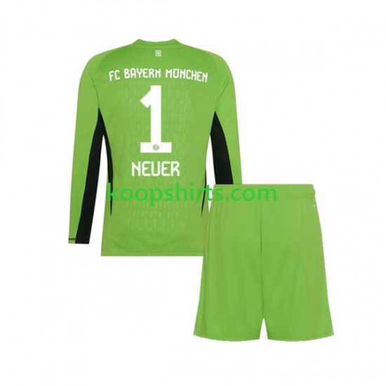 FC Bayern München Doelman Uit Tenue Kinder Voetbalshirts Manuel Neuer 1 2023-2024 Lange Mouwen FC Bayern München Doelman Uit Tenue Kinder Voetbalshirts Manuel Neuer 1 2023-2024 Lange Mouwen