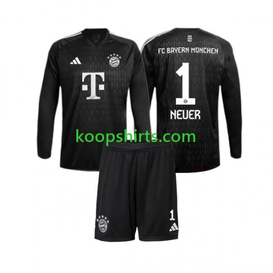 FC Bayern München Doelman Thuis Tenue Kinder Voetbalshirts Manuel Neuer 1 2023-2024 Lange Mouwen FC Bayern München Doelman Thuis Tenue Kinder Voetbalshirts Manuel Neuer 1 2023-2024 Lange Mouwen