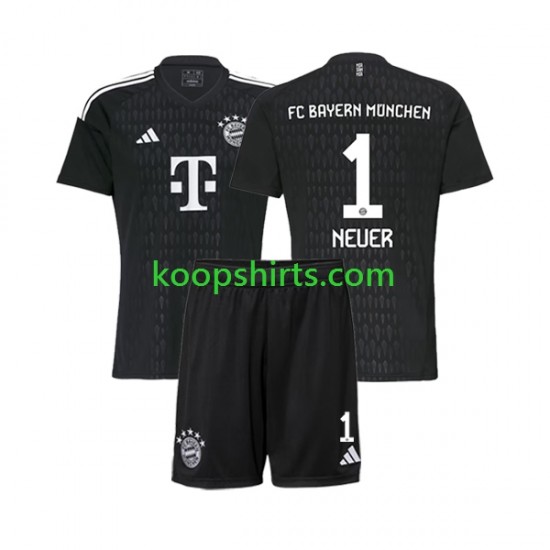 FC Bayern München Doelman Thuis Tenue Kinder Voetbalshirts Manuel Neuer 1 2023-2024 Korte Mouwen FC Bayern München Doelman Thuis Tenue Kinder Voetbalshirts Manuel Neuer 1 2023-2024 Korte Mouwen