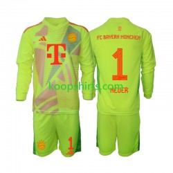 FC Bayern München Doelman Thuis Tenue Kinder Voetbalshirts Manuel Neuer 1 2024-2025 Lange Mouwen