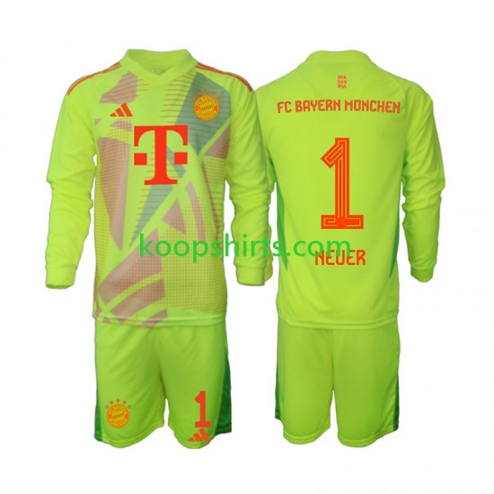 FC Bayern München Doelman Thuis Tenue Kinder Voetbalshirts Manuel Neuer 1 2024-2025 Lange Mouwen FC Bayern München Doelman Thuis Tenue Kinder Voetbalshirts Manuel Neuer 1 2024-2025 Lange Mouwen