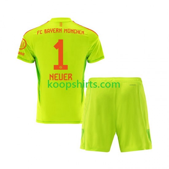 FC Bayern München Doelman Thuis Tenue Kinder Voetbalshirts Manuel Neuer 1 2024-2025 Korte Mouwen FC Bayern München Doelman Thuis Tenue Kinder Voetbalshirts Manuel Neuer 1 2024-2025 Korte Mouwen
