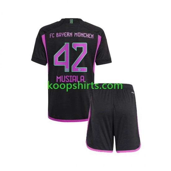 FC Bayern München Uit Tenue Kinder Voetbalshirts Jamal Musiala 42 2023-2024 Korte Mouwen FC Bayern München Uit Tenue Kinder Voetbalshirts Jamal Musiala 42 2023-2024 Korte Mouwen