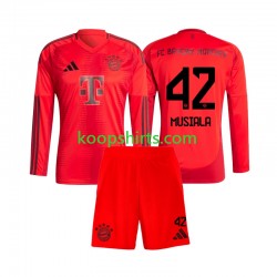 FC Bayern München Thuis Tenue Kinder Voetbalshirts Jamal Musiala 42 2024-2025 Lange Mouwen