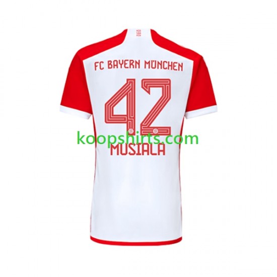FC Bayern München Thuis Tenue Heren Voetbalshirts Jamal Musiala 42 2023-2024 Korte Mouwen FC Bayern München Thuis Tenue Heren Voetbalshirts Jamal Musiala 42 2023-2024 Korte Mouwen