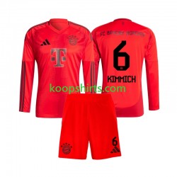 FC Bayern München Thuis Tenue Kinder Voetbalshirts Joshua Kimmich 6 2024-2025 Lange Mouwen