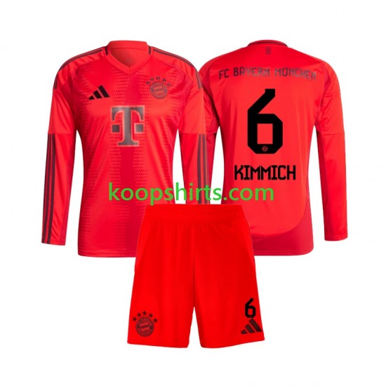FC Bayern München Thuis Tenue Kinder Voetbalshirts Joshua Kimmich 6 2024-2025 Lange Mouwen FC Bayern München Thuis Tenue Kinder Voetbalshirts Joshua Kimmich 6 2024-2025 Lange Mouwen
