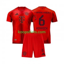 FC Bayern München Thuis Rood Tenue Kinder Voetbalshirts Joshua Kimmich 6 2024-2025 Korte Mouwen