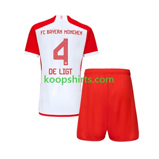 FC Bayern München Thuis Tenue Kinder Voetbalshirts Matthijs de Ligt 4 2023-2024 Korte Mouwen FC Bayern München Thuis Tenue Kinder Voetbalshirts Matthijs de Ligt 4 2023-2024 Korte Mouwen