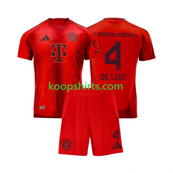 FC Bayern München Thuis Rood Tenue Kinder Voetbalshirts Matthijs de Ligt 4 2024-2025 Korte Mouwen FC Bayern München Thuis Rood Tenue Kinder Voetbalshirts Matthijs de Ligt 4 2024-2025 Korte Mouwen
