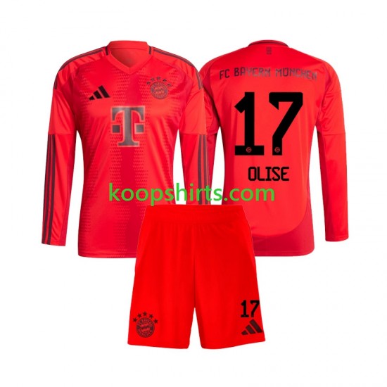 FC Bayern München Thuis Tenue Kinder Voetbalshirts Michael Olise 17 2024-2025 Lange Mouwen FC Bayern München Thuis Tenue Kinder Voetbalshirts Michael Olise 17 2024-2025 Lange Mouwen