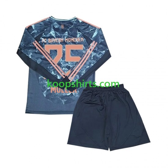 FC Bayern München Uit Tenue Kinder Voetbalshirts Muller 25 2024-2025 Lange Mouwen FC Bayern München Uit Tenue Kinder Voetbalshirts Muller 25 2024-2025 Lange Mouwen