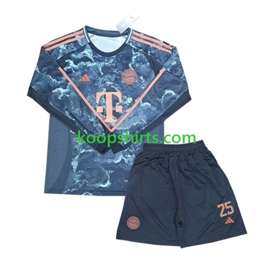 FC Bayern München Uit Tenue Kinder Voetbalshirts Muller 25 2024-2025 Lange Mouwen