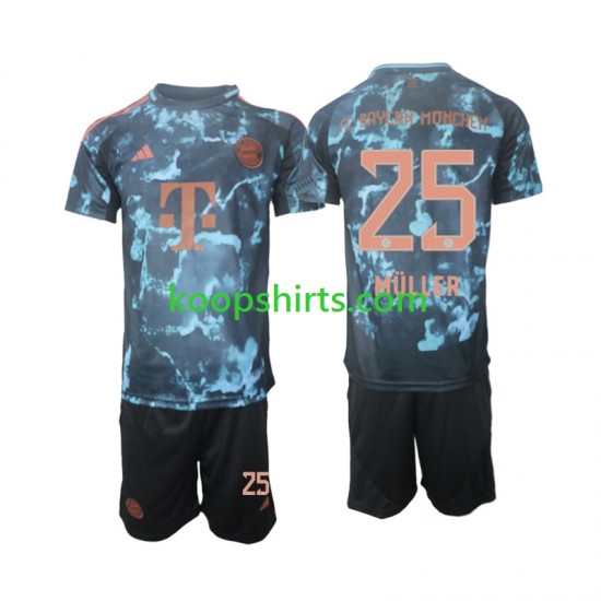 FC Bayern München Uit Tenue Kinder Voetbalshirts Muller 25 2024-2025 Korte Mouwen FC Bayern München Uit Tenue Kinder Voetbalshirts Muller 25 2024-2025 Korte Mouwen