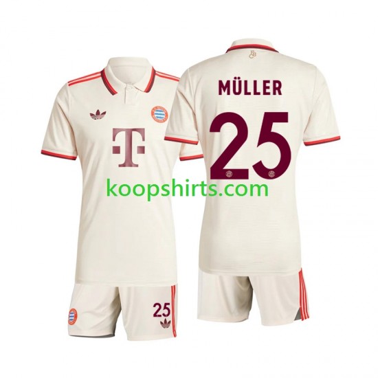 FC Bayern München Derde Tenue Kinder Voetbalshirts Muller 25 2024-2025 Korte Mouwen FC Bayern München Derde Tenue Kinder Voetbalshirts Muller 25 2024-2025 Korte Mouwen