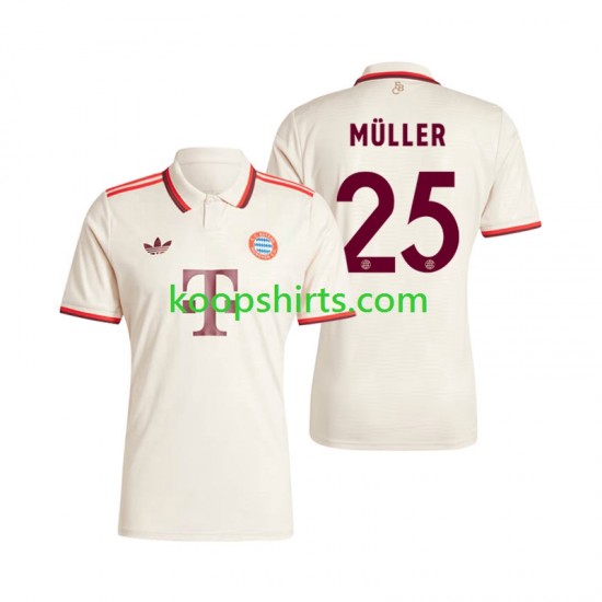 FC Bayern München Derde Tenue Heren Voetbalshirts Muller 25 2024-2025 Korte Mouwen FC Bayern München Derde Tenue Heren Voetbalshirts Muller 25 2024-2025 Korte Mouwen