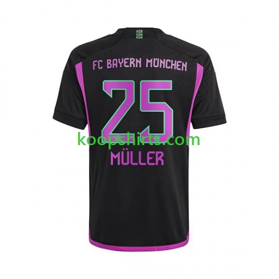 FC Bayern München Uit Tenue Heren Voetbalshirts Thomas Muller 25 2023-2024 Korte Mouwen FC Bayern München Uit Tenue Heren Voetbalshirts Thomas Muller 25 2023-2024 Korte Mouwen