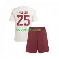 FC Bayern München Derde Tenue Kinder Voetbalshirts Thomas Muller 25 2023-2024 Korte Mouwen