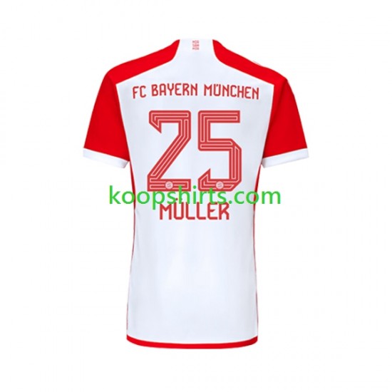 FC Bayern München Thuis Tenue Heren Voetbalshirts Thomas Muller 25 2023-2024 Korte Mouwen FC Bayern München Thuis Tenue Heren Voetbalshirts Thomas Muller 25 2023-2024 Korte Mouwen