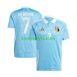 EK 2024 België Uit Tenue Heren Voetbalshirts De Bruyne 7 Korte Mouwen
