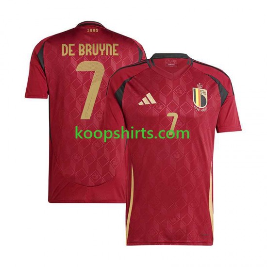 EK 2024 België Thuis Tenue Heren Voetbalshirts De Bruyne 7 Korte Mouwen EK 2024 België Thuis Tenue Heren Voetbalshirts De Bruyne 7 Korte Mouwen