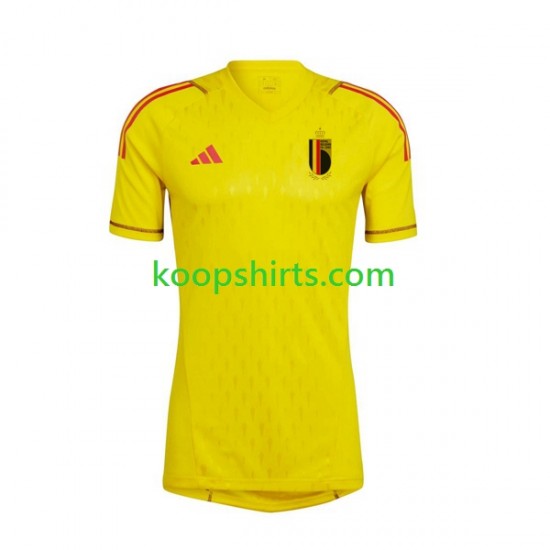 WK 2022 België Doelman Uit Tenue Heren Voetbalshirts Korte Mouwen WK 2022 België Doelman Uit Tenue Heren Voetbalshirts Korte Mouwen