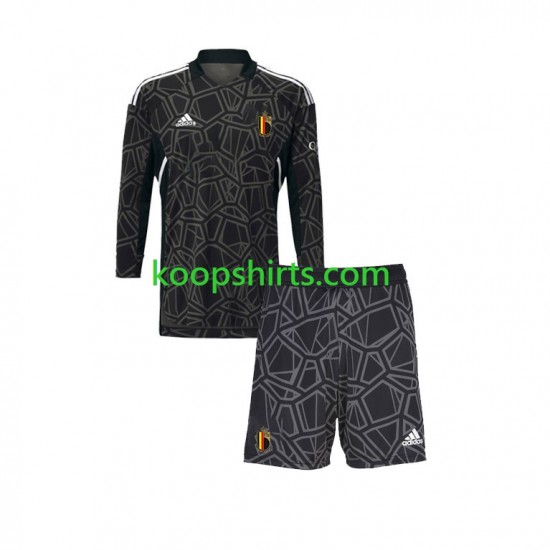 WK 2022 België Doelman Thuis Tenue Kinder Voetbalshirts Lange Mouwen WK 2022 België Doelman Thuis Tenue Kinder Voetbalshirts Lange Mouwen