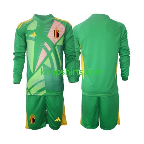 EK 2024 België Doelman Derde Tenue Kinder Voetbalshirts Lange Mouwen EK 2024 België Doelman Derde Tenue Kinder Voetbalshirts Lange Mouwen