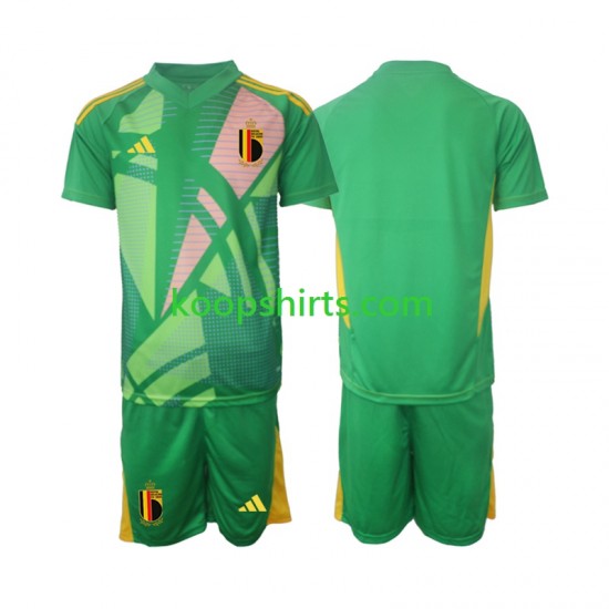 EK 2024 België Doelman Derde Tenue Kinder Voetbalshirts Korte Mouwen EK 2024 België Doelman Derde Tenue Kinder Voetbalshirts Korte Mouwen