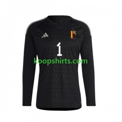 België Doelman Uit Tenue Heren Voetbalshirts Courtois 1 2022 Lange Mouwen